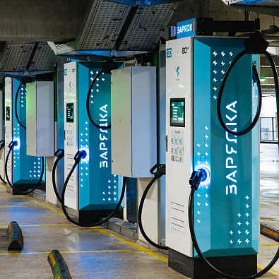 Новый хаб электрозарядок на паркинге ТРЦ Galleria Minsk